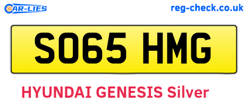 SO65HMG are the vehicle registration plates.
