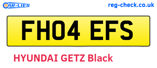 FH04EFS are the vehicle registration plates.
