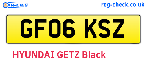 GF06KSZ are the vehicle registration plates.