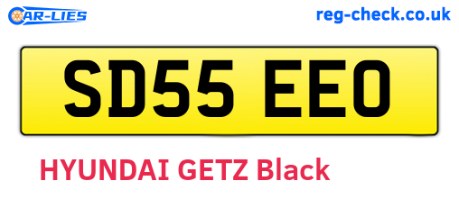 SD55EEO are the vehicle registration plates.