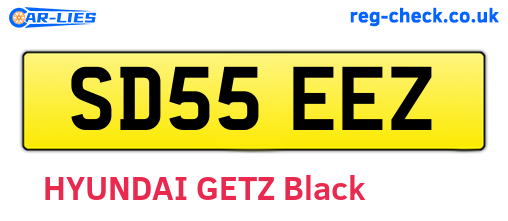 SD55EEZ are the vehicle registration plates.