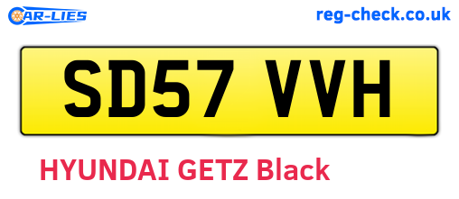 SD57VVH are the vehicle registration plates.