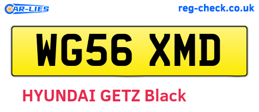 WG56XMD are the vehicle registration plates.