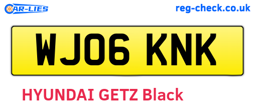 WJ06KNK are the vehicle registration plates.