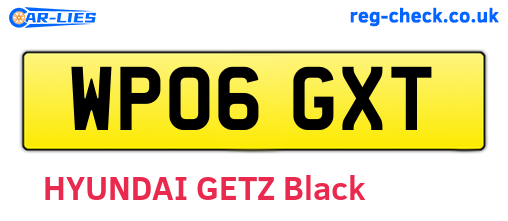 WP06GXT are the vehicle registration plates.