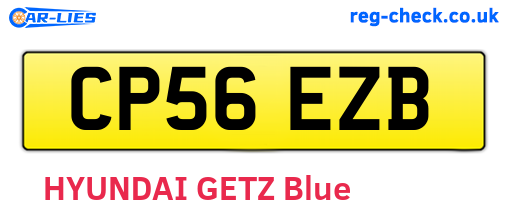 CP56EZB are the vehicle registration plates.