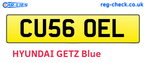 CU56OEL are the vehicle registration plates.