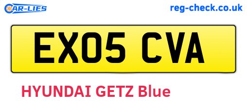 EX05CVA are the vehicle registration plates.