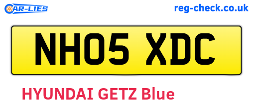 NH05XDC are the vehicle registration plates.
