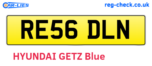 RE56DLN are the vehicle registration plates.