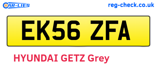 EK56ZFA are the vehicle registration plates.