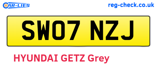 SW07NZJ are the vehicle registration plates.
