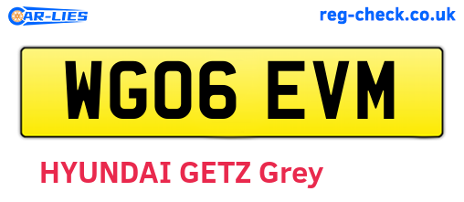 WG06EVM are the vehicle registration plates.