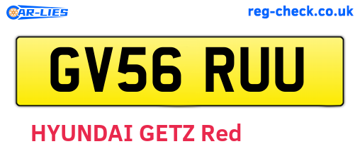 GV56RUU are the vehicle registration plates.