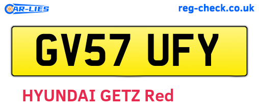 GV57UFY are the vehicle registration plates.