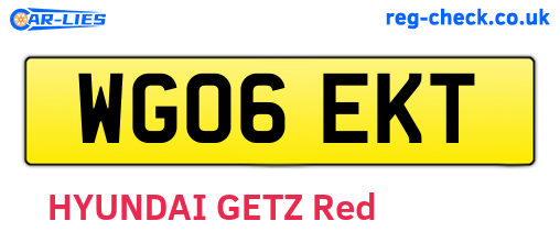 WG06EKT are the vehicle registration plates.