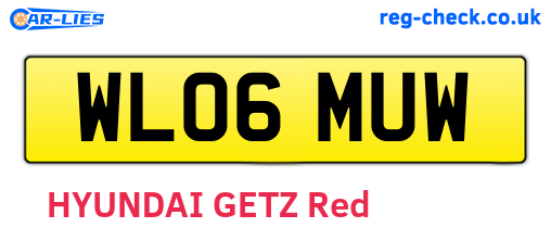 WL06MUW are the vehicle registration plates.