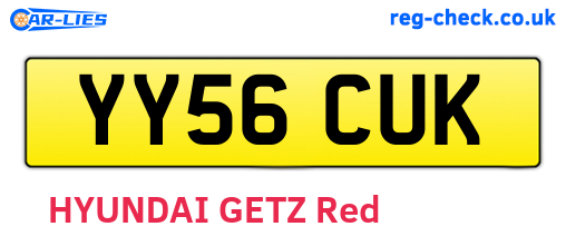 YY56CUK are the vehicle registration plates.