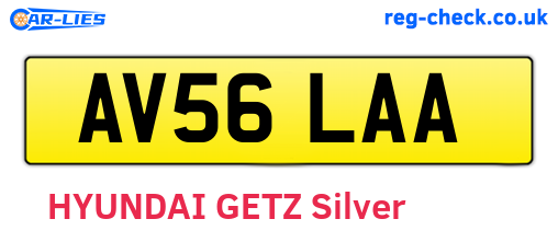 AV56LAA are the vehicle registration plates.