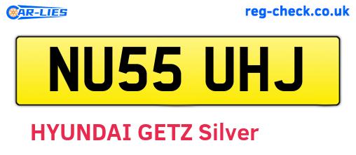 NU55UHJ are the vehicle registration plates.