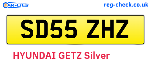 SD55ZHZ are the vehicle registration plates.