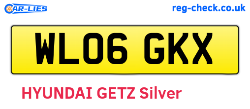 WL06GKX are the vehicle registration plates.