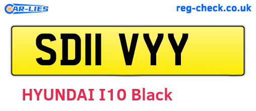 SD11VYY are the vehicle registration plates.