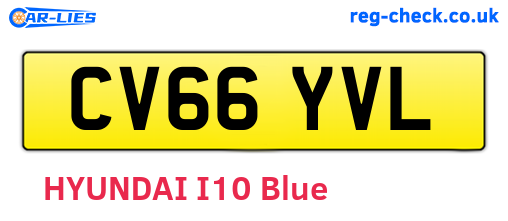 CV66YVL are the vehicle registration plates.