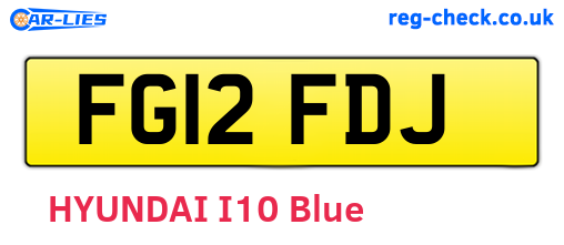 FG12FDJ are the vehicle registration plates.
