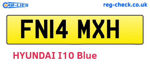 FN14MXH are the vehicle registration plates.