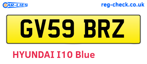 GV59BRZ are the vehicle registration plates.