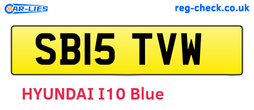 SB15TVW are the vehicle registration plates.