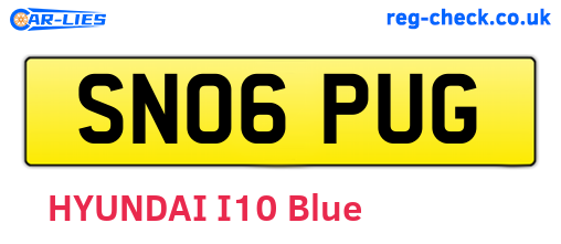 SN06PUG are the vehicle registration plates.