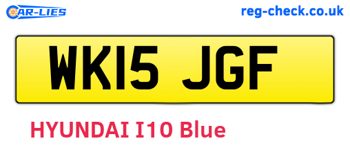 WK15JGF are the vehicle registration plates.
