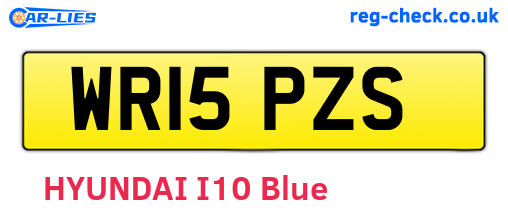 WR15PZS are the vehicle registration plates.