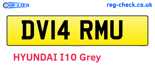 DV14RMU are the vehicle registration plates.