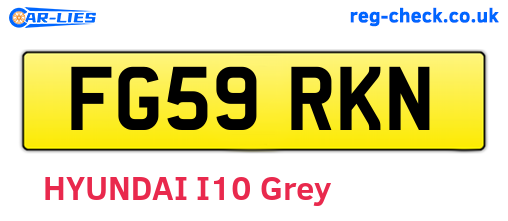 FG59RKN are the vehicle registration plates.