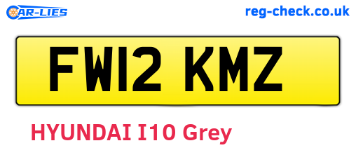 FW12KMZ are the vehicle registration plates.