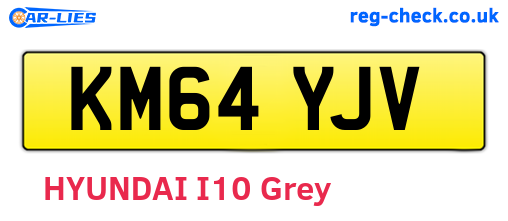 KM64YJV are the vehicle registration plates.