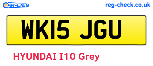 WK15JGU are the vehicle registration plates.