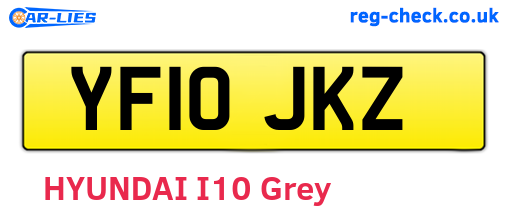 YF10JKZ are the vehicle registration plates.