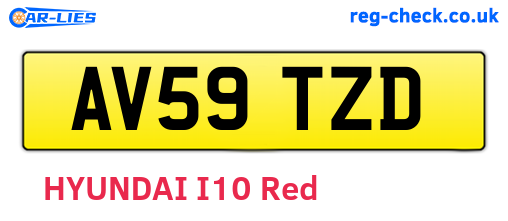 AV59TZD are the vehicle registration plates.