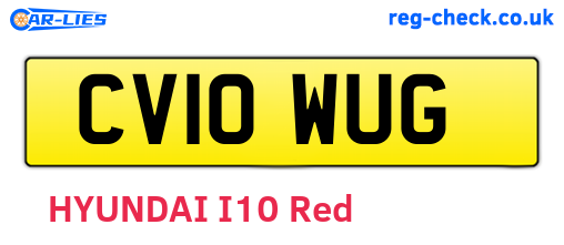 CV10WUG are the vehicle registration plates.