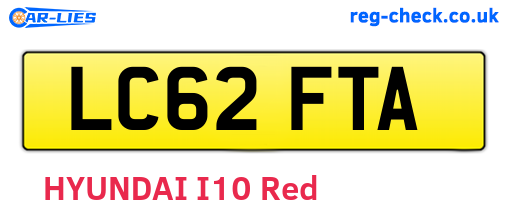 LC62FTA are the vehicle registration plates.