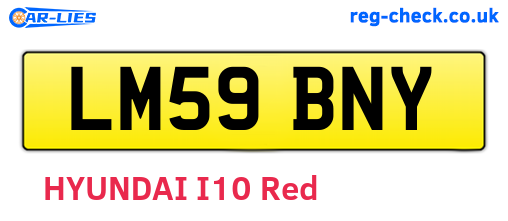 LM59BNY are the vehicle registration plates.
