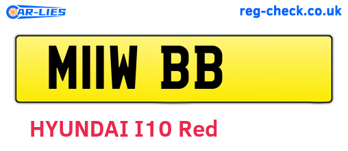 M11WBB are the vehicle registration plates.