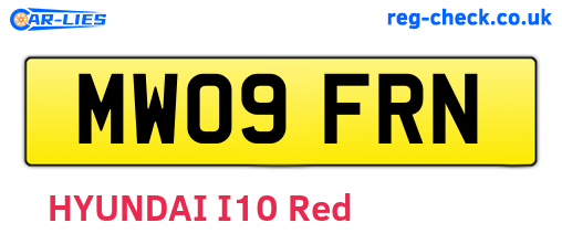 MW09FRN are the vehicle registration plates.