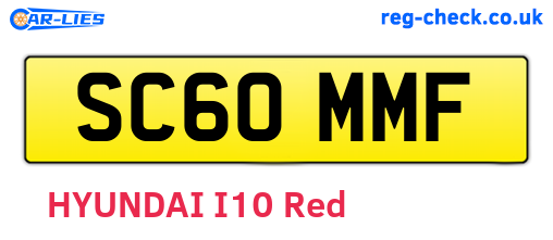 SC60MMF are the vehicle registration plates.