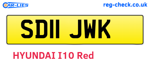 SD11JWK are the vehicle registration plates.
