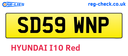 SD59WNP are the vehicle registration plates.